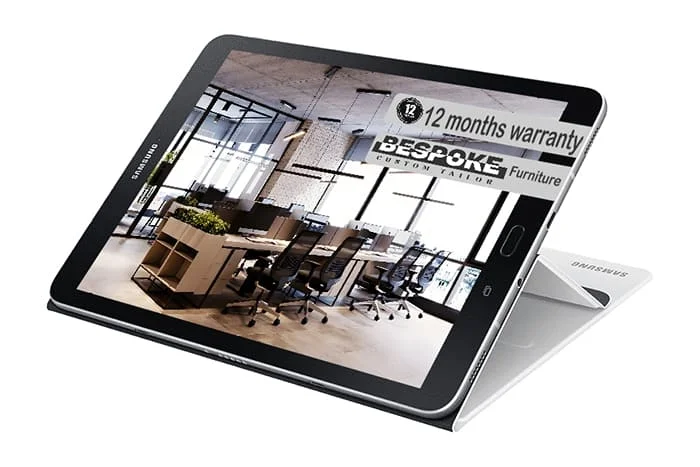 Woodbine bespoke modular workstation with dual-sided seating for corporate environments