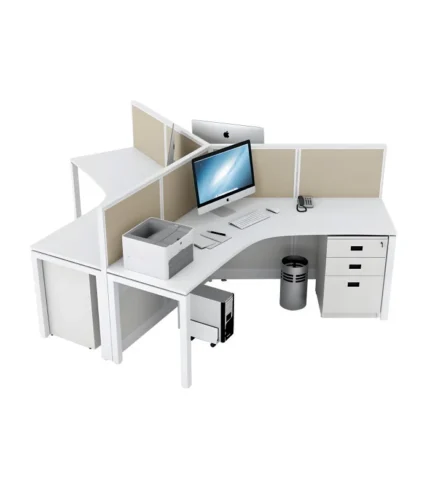 DI 022 Free Standing Workstation 120 Degree - Woodbine