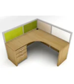 DI 106-5 ft L-Shaped Modular Aluminum Office Workstation