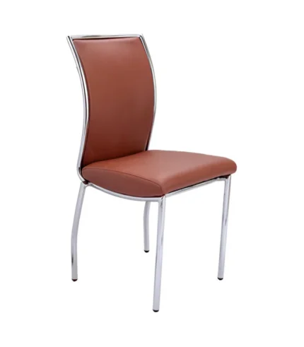 DI 2002 Lounge Chair with cushioned foam seat, PU leatherette upholstery, and powder-coated metal frame, ideal for cafés in Pune, Ratnagiri, and Yavatmal.