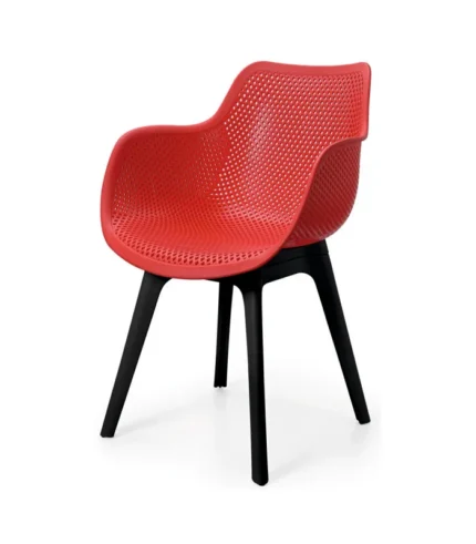DI 2006 Cafe Chair made from polypropylene alloy, featuring black alloy connectors and legs, ideal for cafes in Jalandhar and Ludhiana.