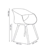 Modern DI 2009 Metal Leg Cafe Chair at Roorkee coffee shop