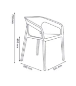 DI 2011 Polypropylene Cafe Chair in sleek design at Burdwan coffee shop