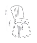 Stylish DI 2013 Armless Cafe Chairs with powder-coated finish in Kanpur restaurant