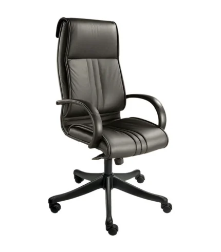 Comfortable Manager Chair DI 1407 - Ergonomic high-back design with PU leatherette upholstery, soft armrests, and swivel-tilt mechanism. Ideal for home offices and professional settings, offering lumbar support and adjustable height for premium comfort and style.
