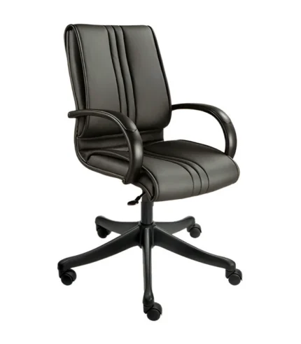 Premium Manager Chair DI 1408 - Ergonomic medium-back design with PU leatherette upholstery, soft armrests, and swivel-tilt mechanism.
