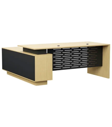 Elegant Office Table DI 210 with Side Runner Unit, perfect for modern executive offices with ample storage and organization