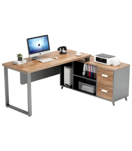 Office Table DI 303 with side table and MS frame