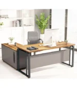 DI 304 Executive Table with side table and MS Powder Coated frame