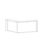 Stylish DI 505 reception counter with custom storage, ergonomic design, and LED lighting for lobby spaces