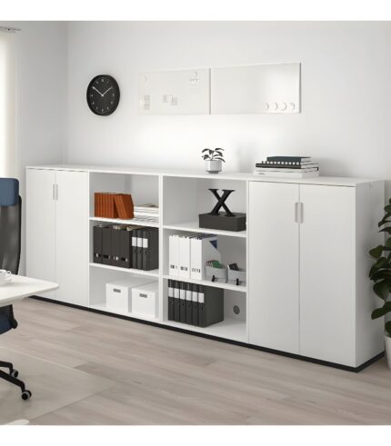 Storage unit with shutters and open shelving, model DI 707 - Jamshedpur