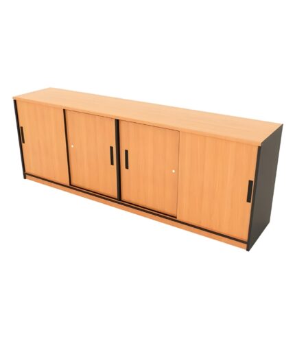 Sliding door unit DI 716 for modern office spaces featuring multifunctional storage solutions, customizable storage systems, and smart office furniture with flush pull handles and magnetic locks