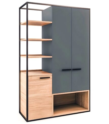 Metal structure storage unit with shutters, Model DI 713 – modular office storage with soft-close hinges and drawers, Korba, Raigarh, Raipur