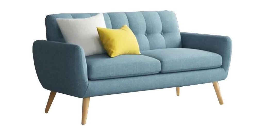 Biscuit-Tufted-Blue-Sofa-with-Taper-Legs Biscuit-Tufted-Blue-Sofa-with-Taper-Legs
