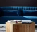 Blue-Velvet-Channel-Tufted-Sofa-with-Brass-Legs