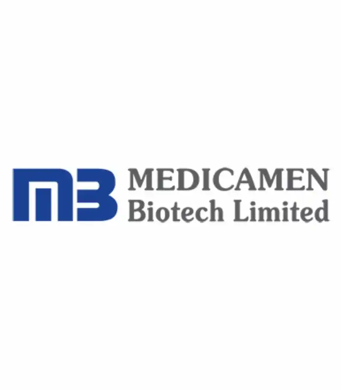 Medicamen logo - A trusted collaboration with Woodbine, India's premier office furniture manufacturer in Delhi and Faridabad.