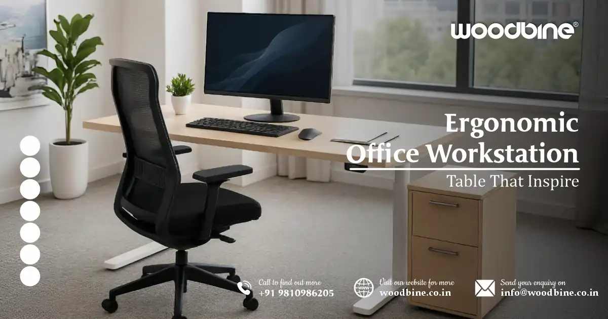 Woodbine Ergonomic Office Workstation Table That Inspire