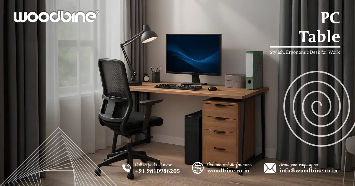 Woodbine PC Table – Stylish, Ergonomic Desk for Work