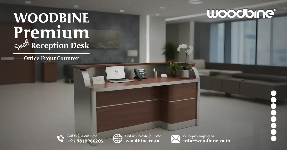 Premium Woodbine Small Reception Desk – Office Front Counter India