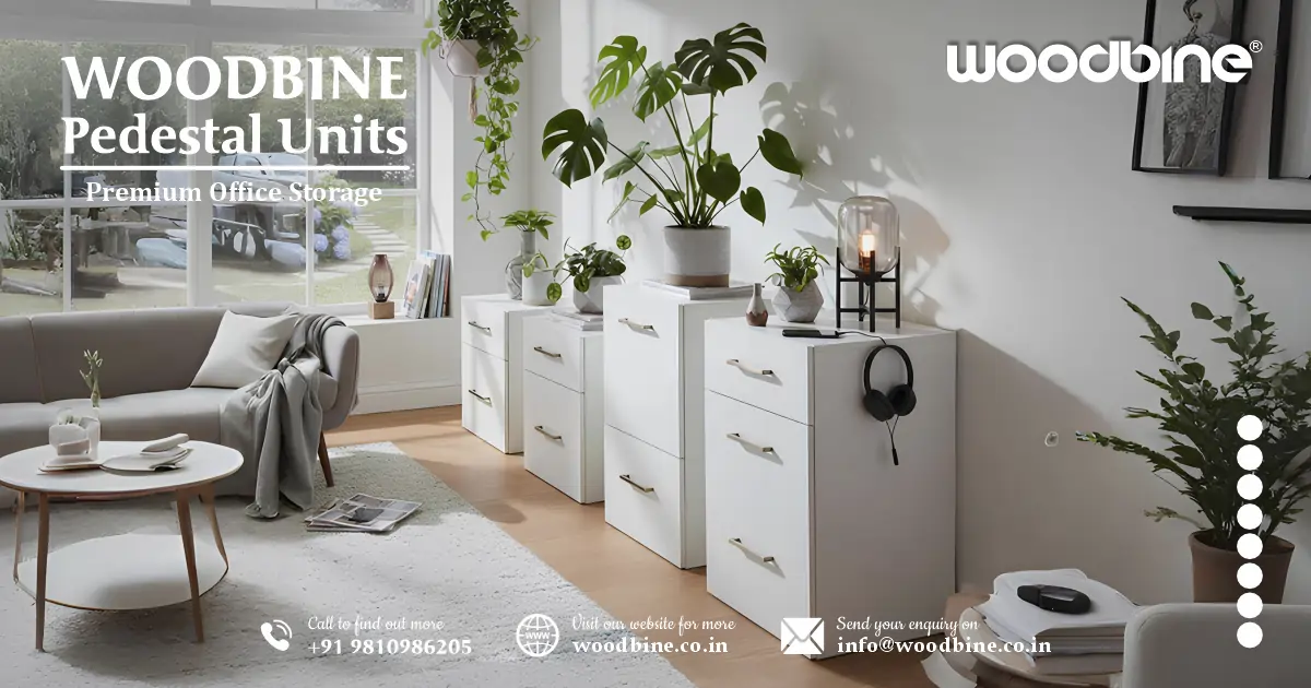 Woodbine Pedestal Units: Premium Office Storage India